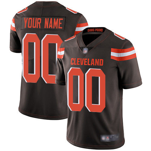 Men Limited Brown Jersey Football Cleveland Browns Customized Home Vapor Untouchable->customized nfl jersey->Custom Jersey